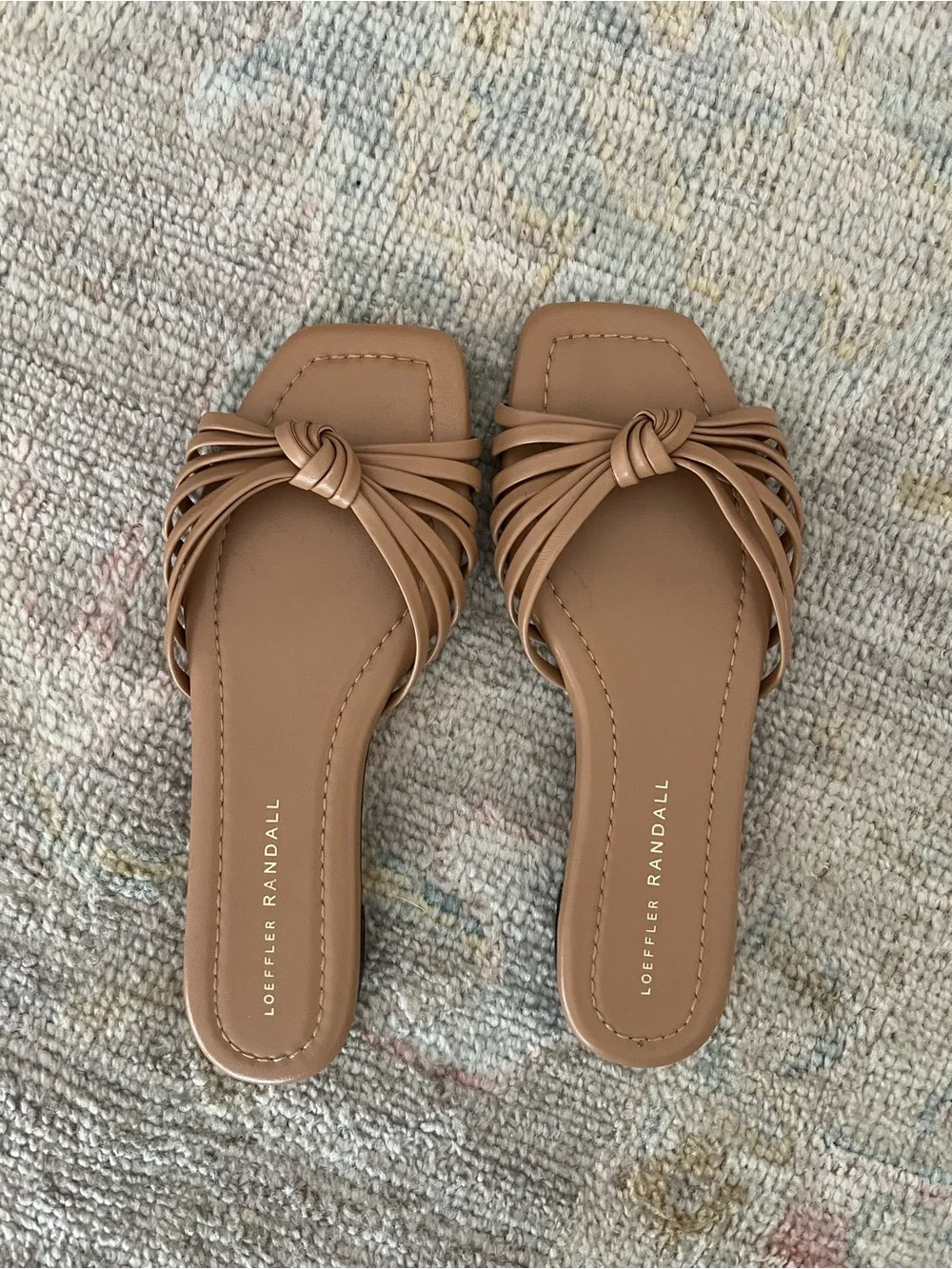 Loeffler Randall Izzie Dune Knotted Slide Sandals